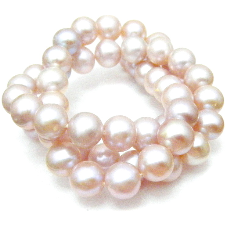 Pale Pink 10.5-11.7mm Semi Round Pearls